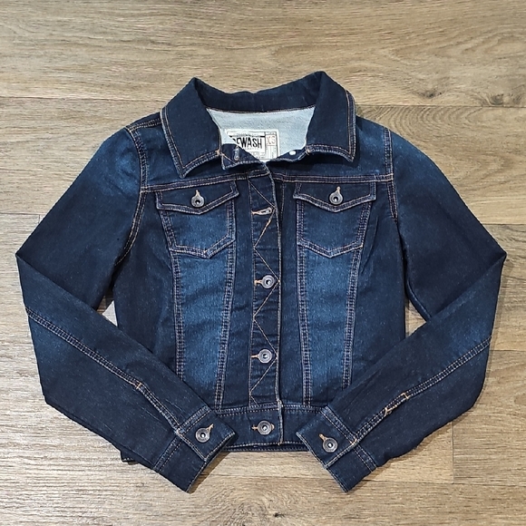 Rewash Jackets & Blazers - Rewash Dark Blue Juniors Denim Jacket